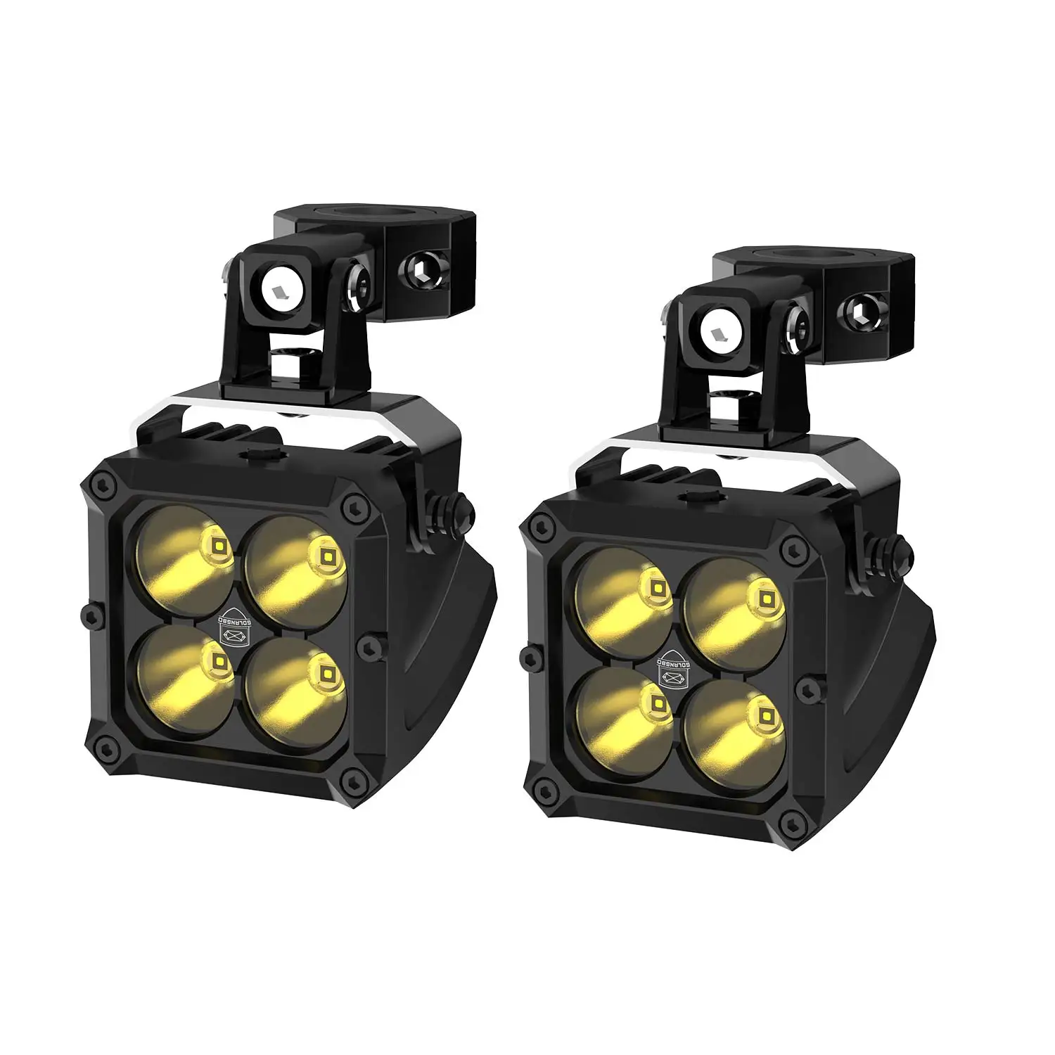 

YBYZ 210W Motorcycle Headlight Auxiliary 3.3" LED Fog Light Bar White Amber LED Spotlight Light LED Fog Light for UTV ATV RZR
