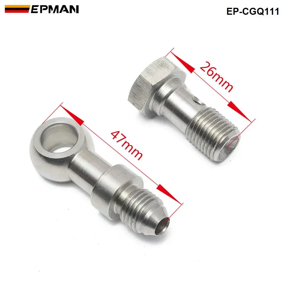 Epman Turbo Oil Feed Banjo Bolt Kit M10x1.0mm to 4AN 1.5mm Restrictor For Mitsubishi TD025 TD025L EP-CGQ111