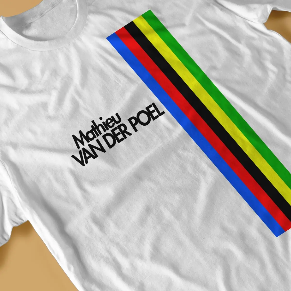 VAN DER POEL Mathieu World Champs Tshirt Harajuku Gothic Men's Tees Tops Oversized Cotton Crewneck T Shirt