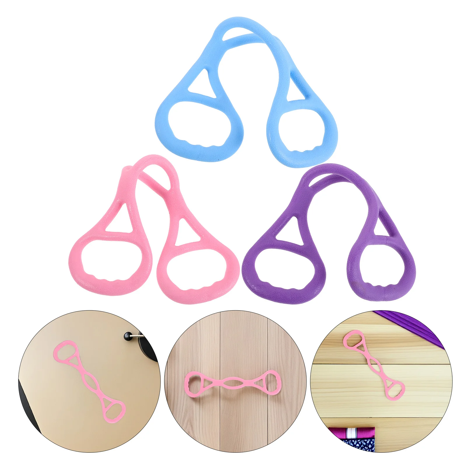 

3Pcs Yoga Resistance Bands: Eight-Shaped Tension Band for Women Men Portable Stretch Rope for Sculpting Body Leg Fitness