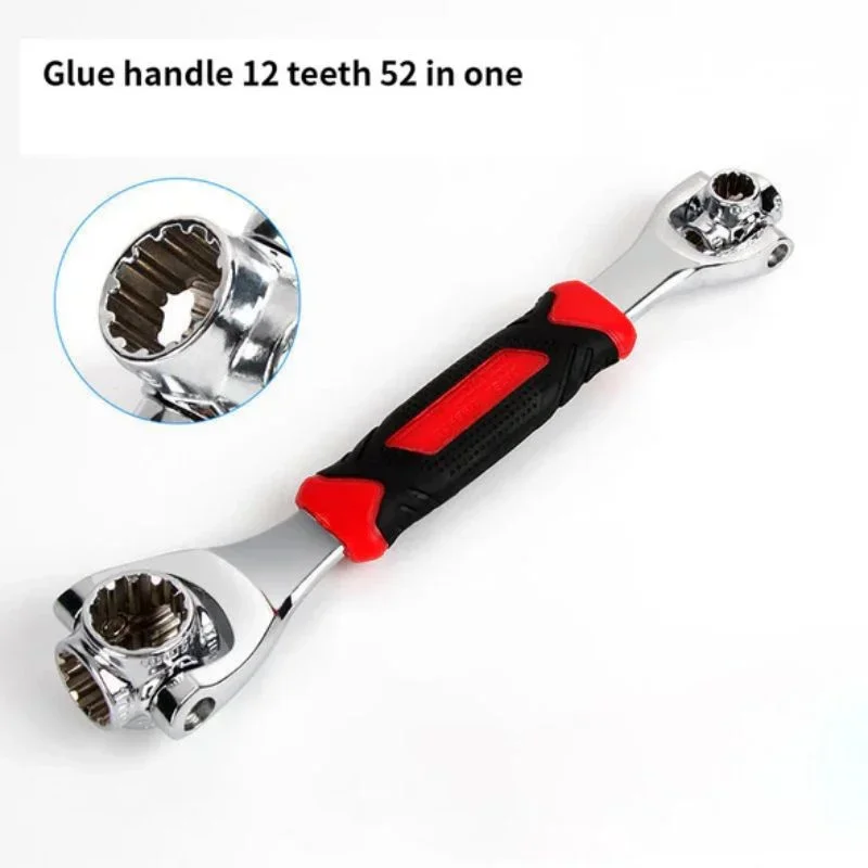 

52 In 1 Universal Socket Spanner Wrench Multi-Purpose Double-Ended Socket Spanner 360-Degree Rotating Ratchet Spline Bolt Socket