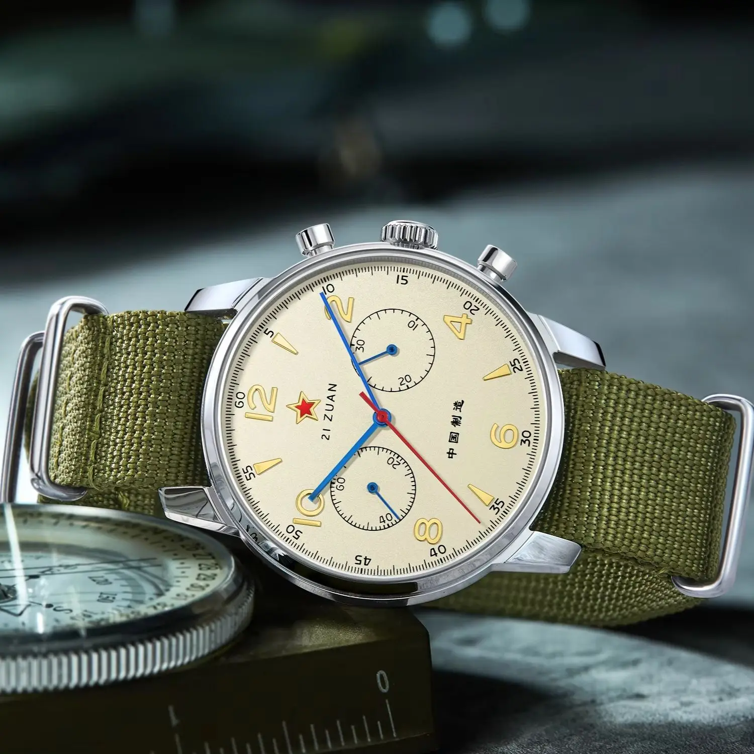 TOPHILL Automatic Watch 1963 40mm Retro Classic Style Full Lume Dial ST1901 Hand Winding Wristwatch For Man Military TL025G