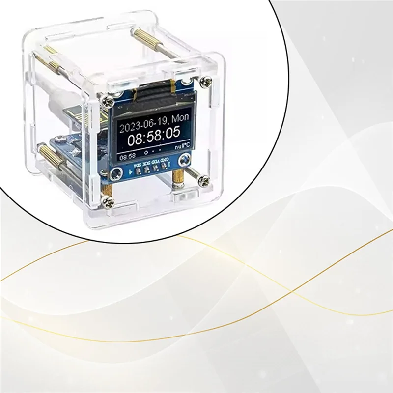 ESP8266 Электронный комплект «сделай сам», мини-часы с прогнозом погоды, комплект WIFI с OLED-дисплеем и чехлом, сварка своими руками