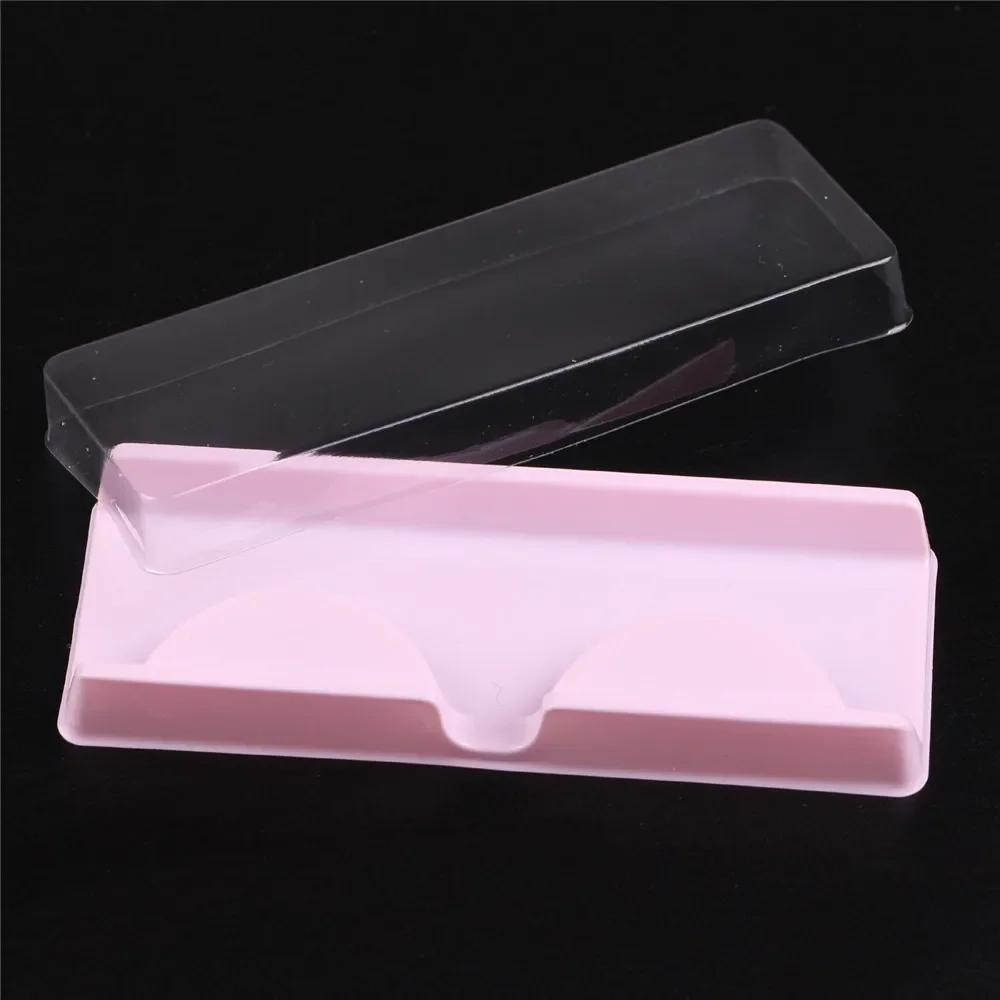 10pcs/set Reusable Eyes Lashes Case PVC Clear Lid Eyelash Holders False Eyelashes Empty Packing Box