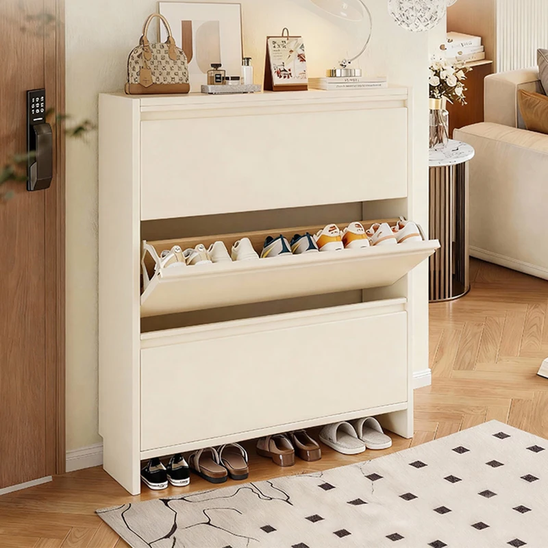 

Minimalist Cream Style Storage Shoe Cabinets Cream Style Shoes Organizer Zapatero Organizador De Zapatos Living Room Furniture