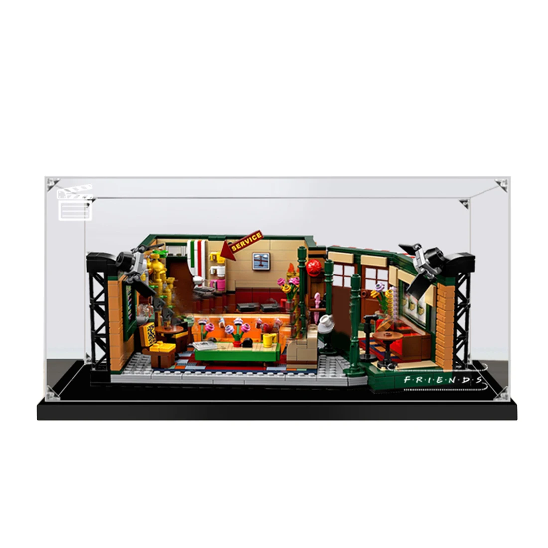 35 x 25 x 15cm 3mm Assembly Acrylic Display Box for 21319 Central Perk Showcase Friends Cafe Blocks Accessories S-grade No Glue