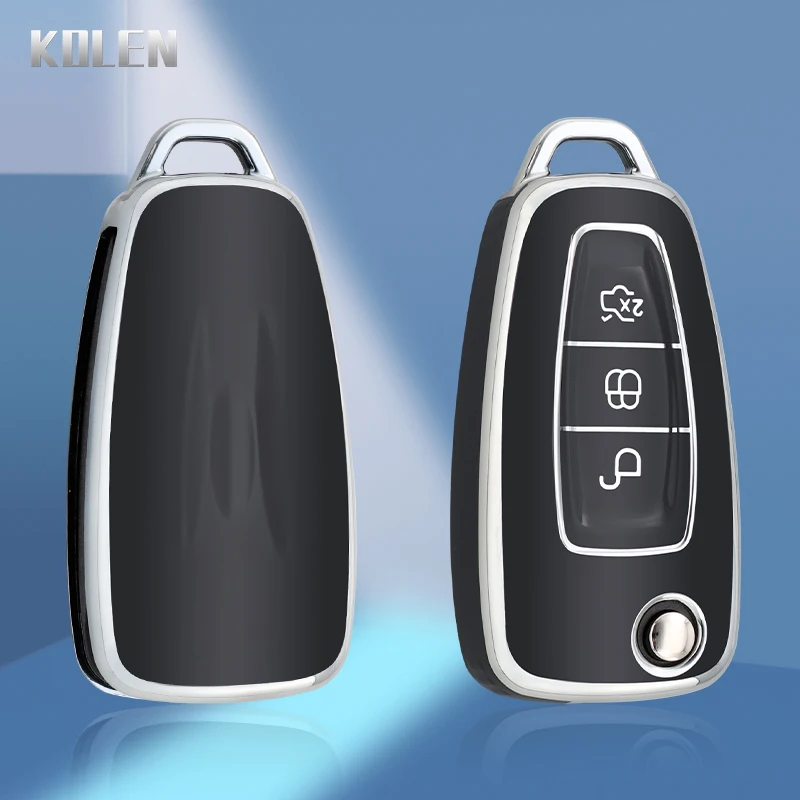 Mode TPU Auto Flip Schlüssel Fall Abdeckung Shell Für Ford Ranger C-Max S-Max Fokus Galaxy Mondeo Transit Tourneo benutzerdefinierte Fob Zubehör