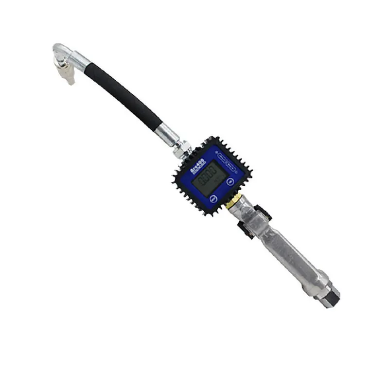 Digital Flow Meter Sensor Indicador Contador Combustível Gasolina Gasolina Óleo Pistola de Reabastecimento Flowmeter Bico Alumínio Posto de Gasolina Injetar
