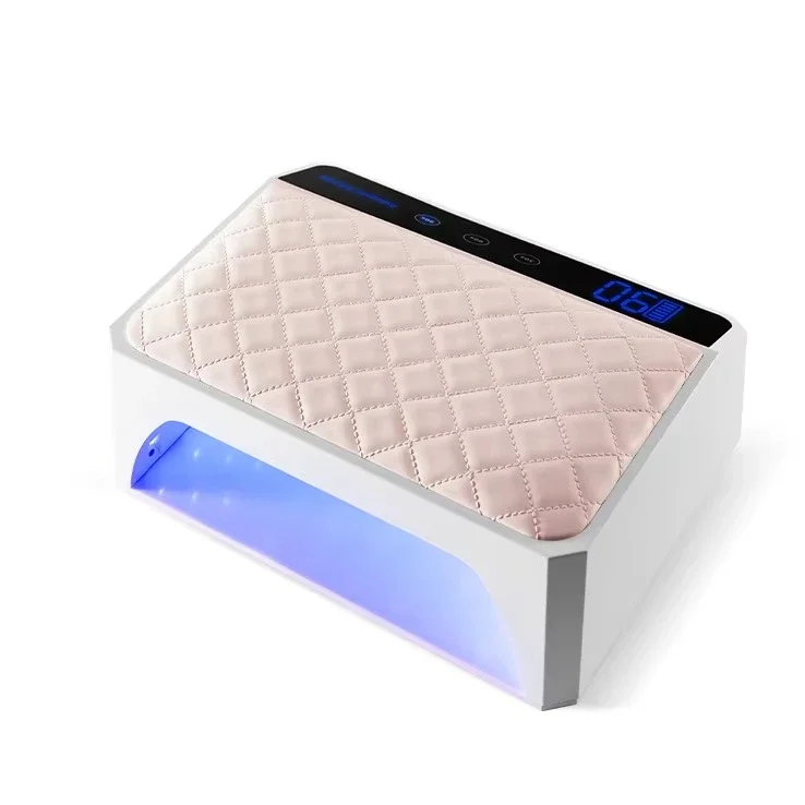 WWNew Style 69pcs Lamp Beads 178W X40 Rechargeable UV LED Nail Lamp Extra Large Space Nail Cushion Lamp for Double Hands