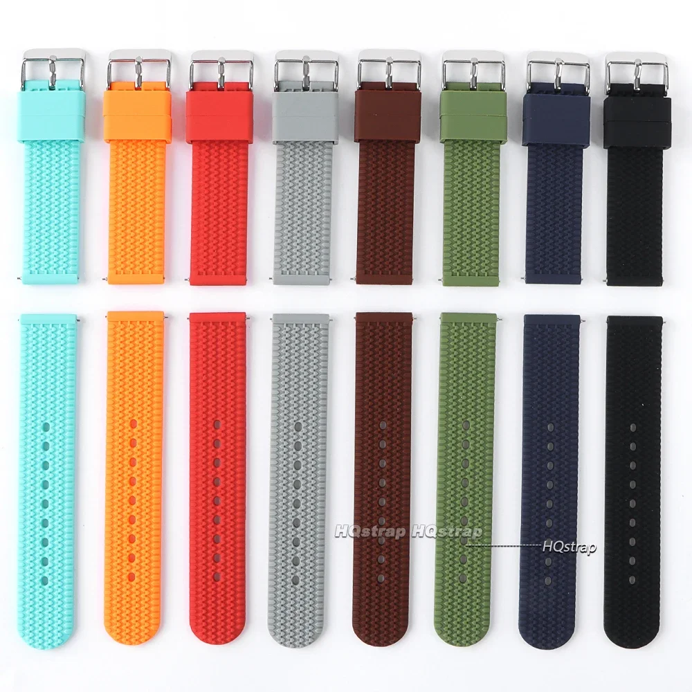 18mm 20mm 22mm 24mm Silicone Watch Band Wrist Bracelet Quick Release Rubber Watch Strap for Seiko Watch Replacement Watchband