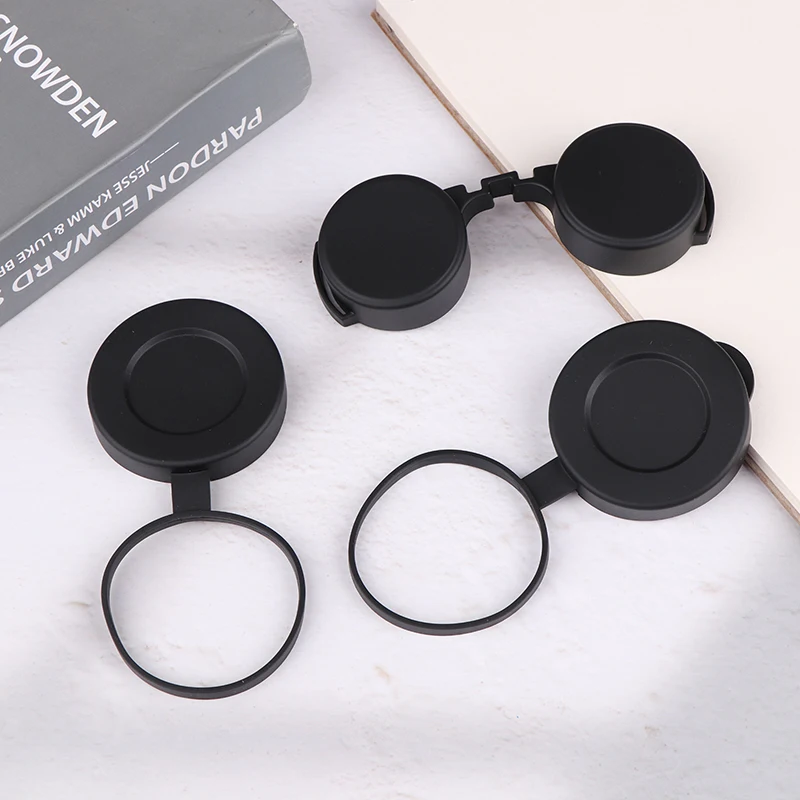 2 Piece Binoculars Protective Rubber Objective Lens Caps Lens Spotting Telescope Binocular Rear Caps Dust Cover Rubber Cover