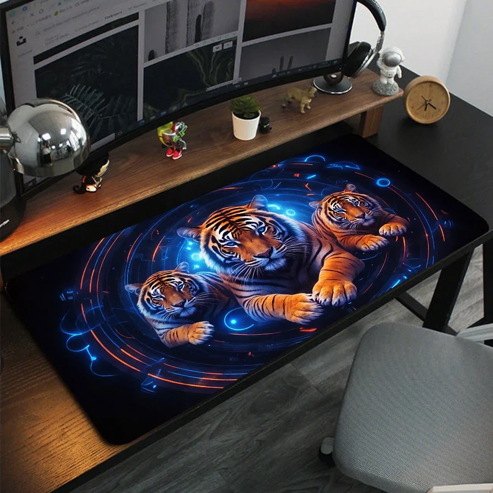 Tiger Lion Mouse Pad Large Computer Office Game Table Mats New XXL 90x40 Rubber Anti-slip Gaming Keyboard Mousepad Long Desk Mat