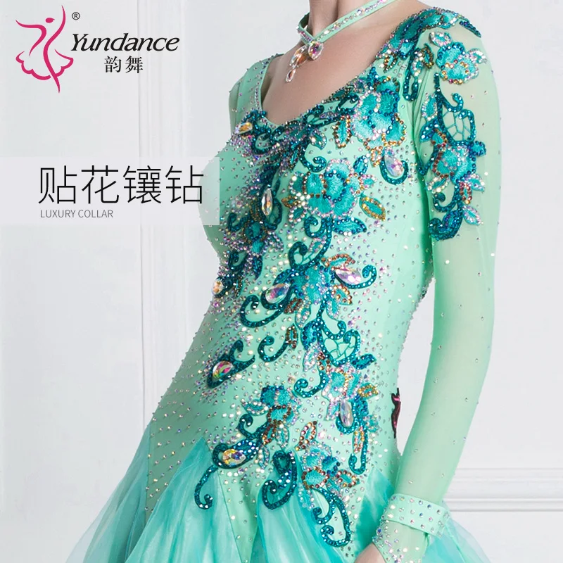 B-18398 カスタムハイエンドモダン社交ダンスドレスホット販売競技社交スムーズ衣装大人のための