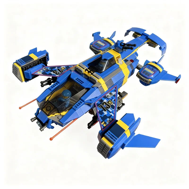 649pcs MOC ADU Gunship Space Alien Conquest Model Building Blocks Christmas Gift Architecture Toy Craft 3D Brick Idea Assemble