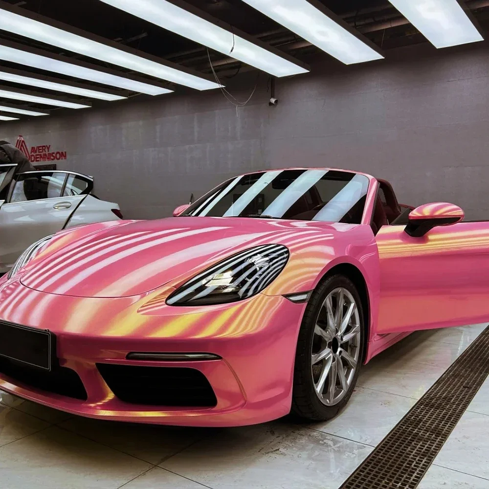 

Автомобильная наклейка, пленка с бриллиантами, золото, розовый, авто изменение цвета, виниловая пленка, ПВХ наклейка, ПЭТ, без пузырьков, автомобильные аксессуары