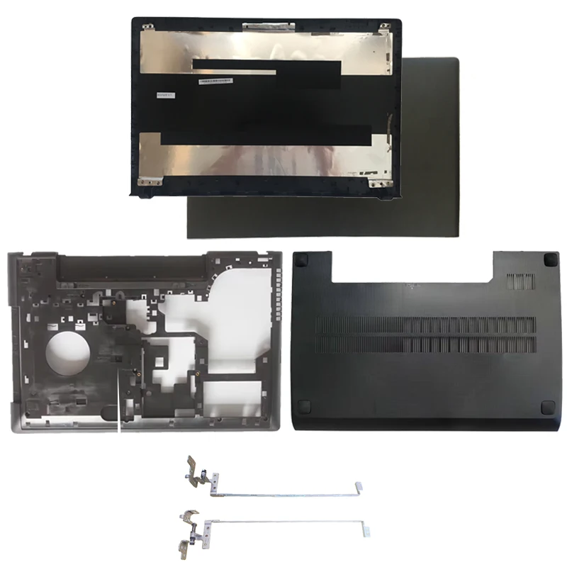Nowość dla Lenovo G500 G505 G510 G590 dolna pokrywa obudowy/obudowa laptopa tylna pokrywa drzwi czarny/zawiasy LCD