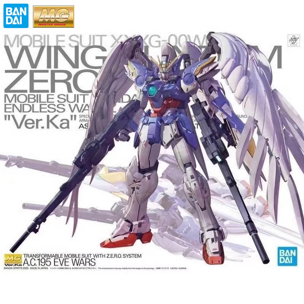 [In Stock] Original Bandai MG Ver.Ka XXXG-00W0 Wing Gundam Zero Custom EW 1/100 Scale Anime Action Figure Assembling Model Toys