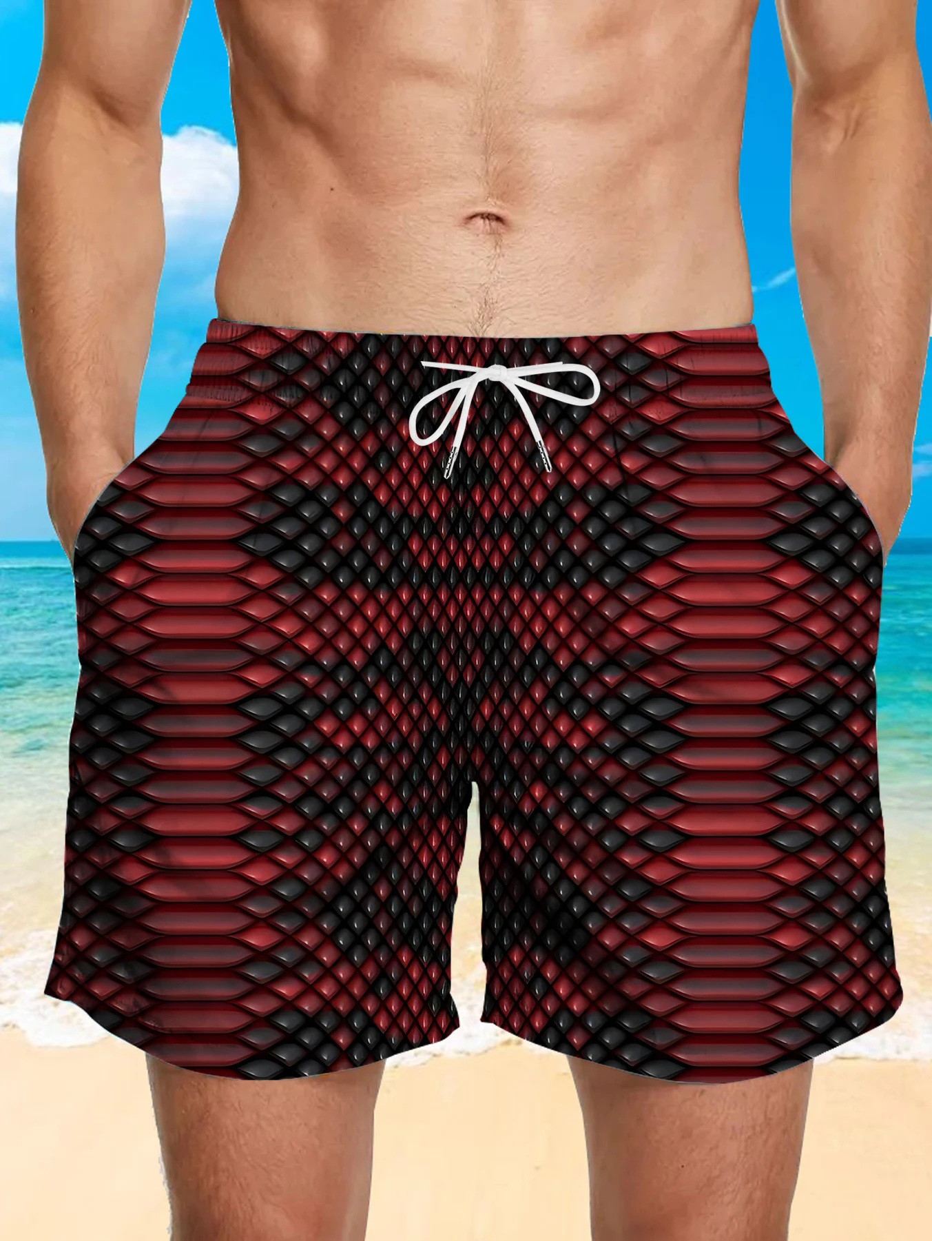 

Tropical Digital Printed Beach Pants Men Full Print Quick Dry Summer Short Pants