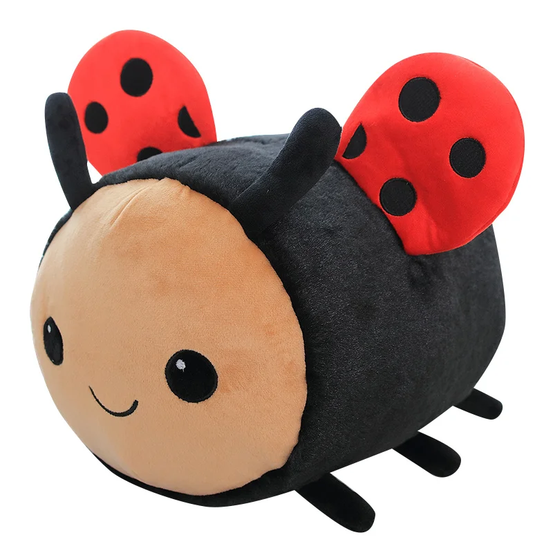 Kawaii Bee Ladybug Plush Toy Soft Stuffed Insect Honeybee Ladybird Doll Toys Kids Birthday Christmas Gift for Child