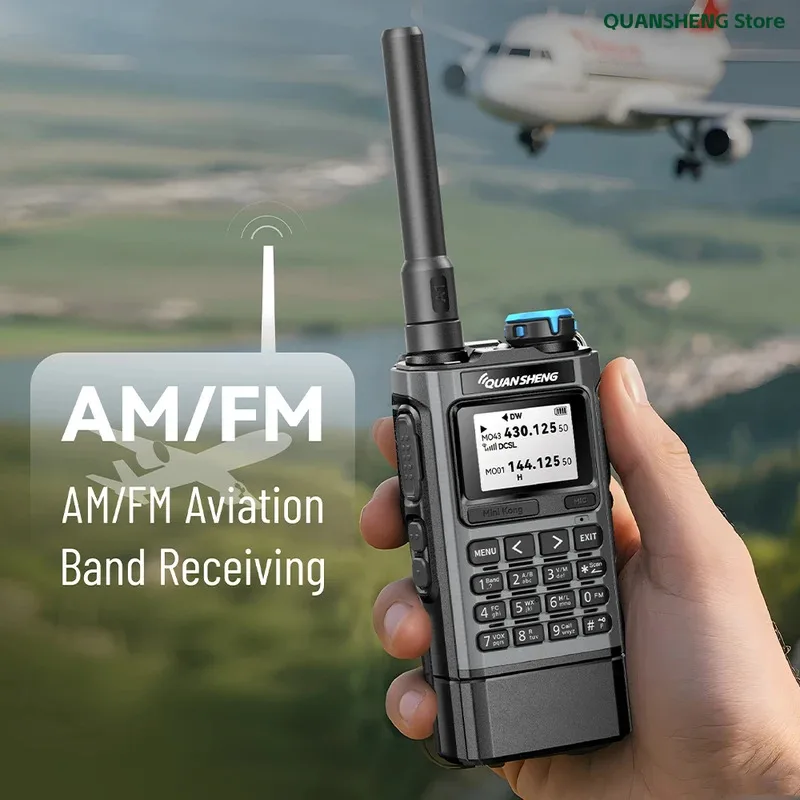 Quansheng UV K1 Mini Walkie Talkie Set Nirkabel Berburu Berkemah Jarak Jauh Radio Komunikasi Ham K6 Walkie Talkie Transceiver