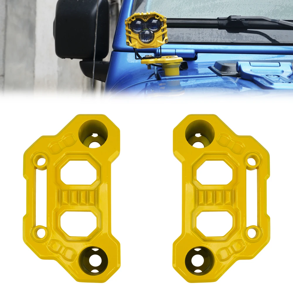 

Кронштейны для крепления двойных фар на алюминиевых опорах A-стойки для лобового стекла, совместимые с Wrangler JL/JLU 2018-2025 (1 пара)