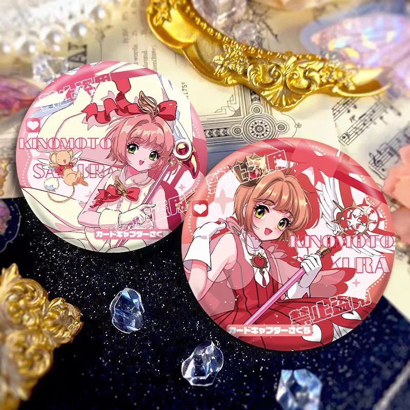 

58mm Anime Cardcaptor Sakura Starry Sky Badge Tinplate Badge ACG Goods Bag Pendant Decoration Favorite Gift