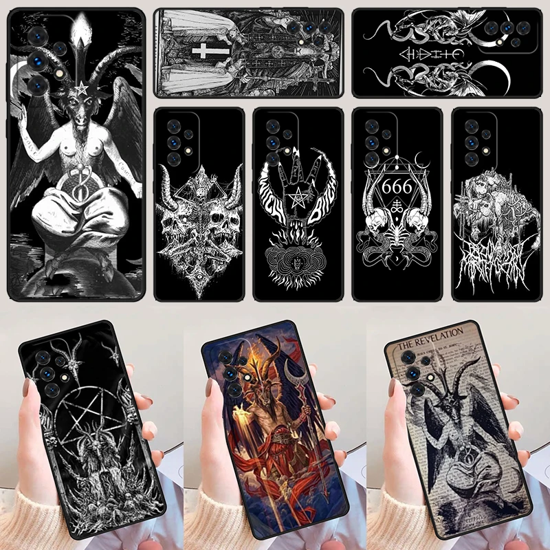 

Baphomet Gothic Satan For Samsung Galaxy A52 A72 A73 A20e A21S A50 A70 A11 A12 A42 A31 A40 A51 A71 A32 A80 A91 Phone Case Cover