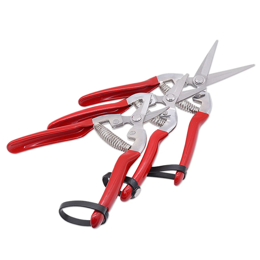 Pruning Tool Sharp Cutting Edge High Quality Spring Red Large Size 110g Garden Shears Widely Applicable Reinforced Rivets
