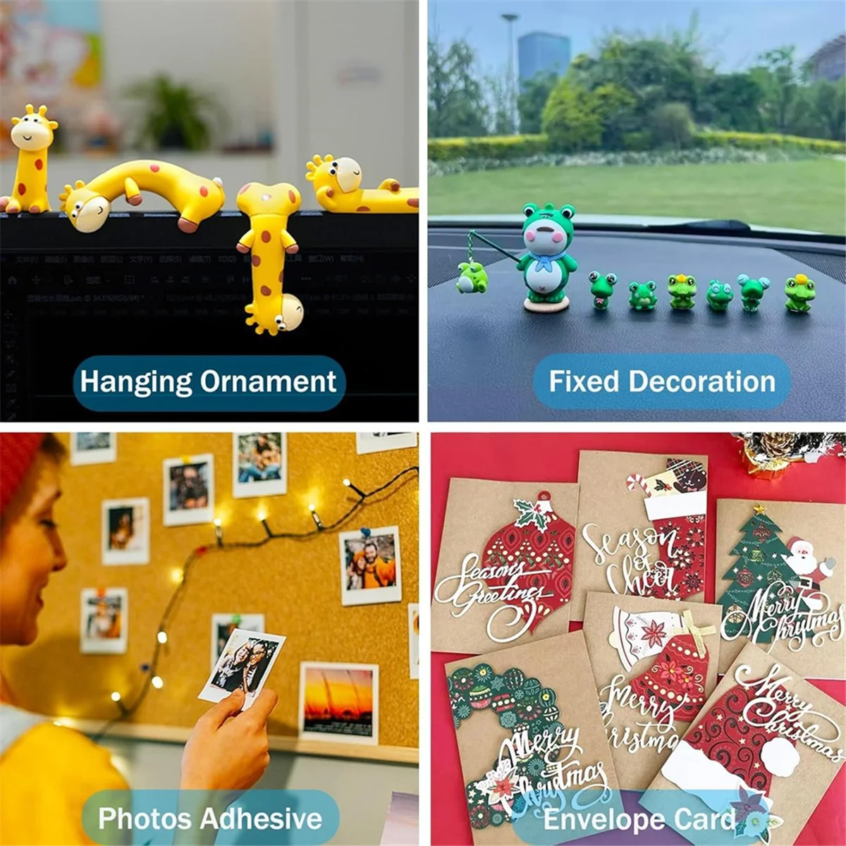 ABJZ 600 قطعة معجون المتحف، معجون غراء جل شفاف قابل للإزالة، 0.3X 0.5 نقاط لاصقة شفافة مزدوجة الجوانب قابلة للإزالة