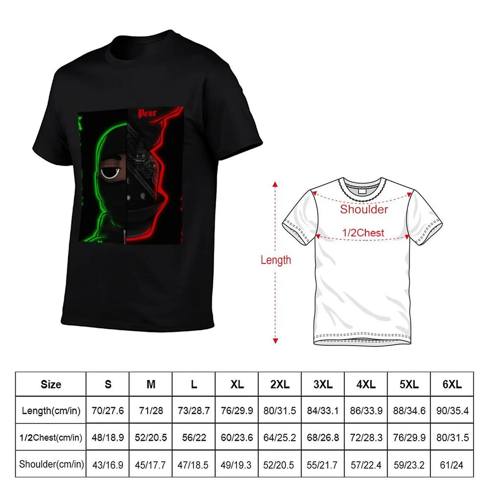 KERCHAK X ZIAK FEAR T-Shirt graphic t shirts for man t shirt man plain t shirts for man graphic funny T-shirt