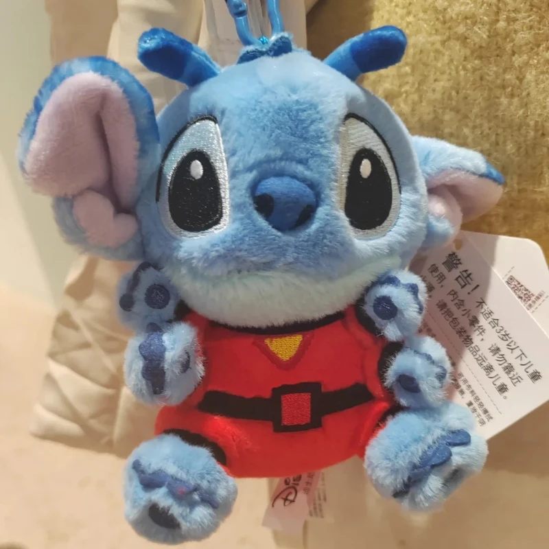 Disney Stitch Plush Toy Backpack Pendant Cartoon & Cute Doll Keyring Soft And Comfortable Accessories Girls Gift Kids Toys