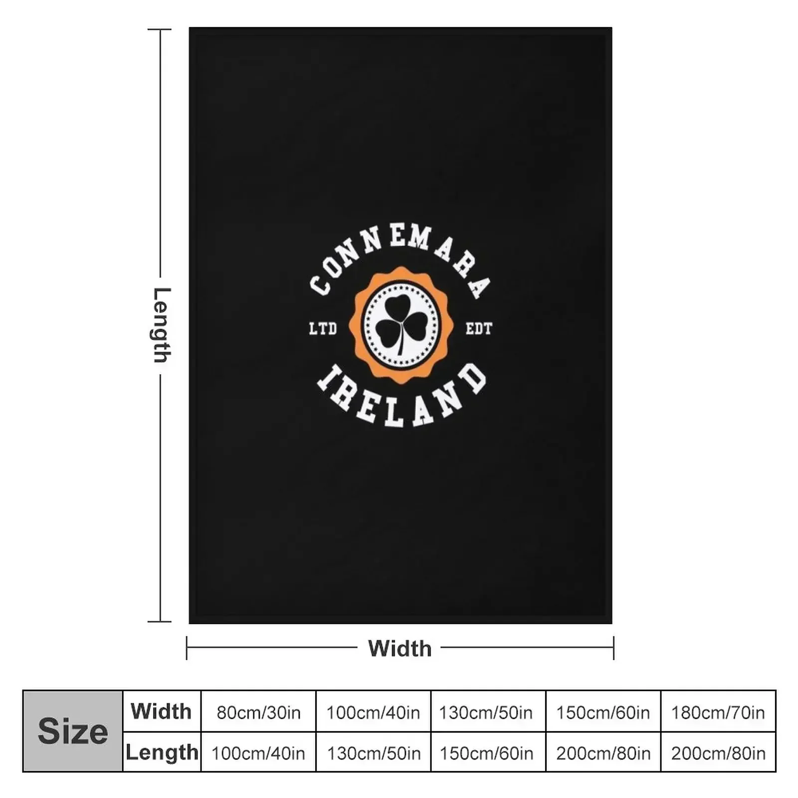 New Connemara Galway Ireland Shamrock Irish Badge Throw Blanket manga Loose Giant Sofa Beautifuls Blankets
