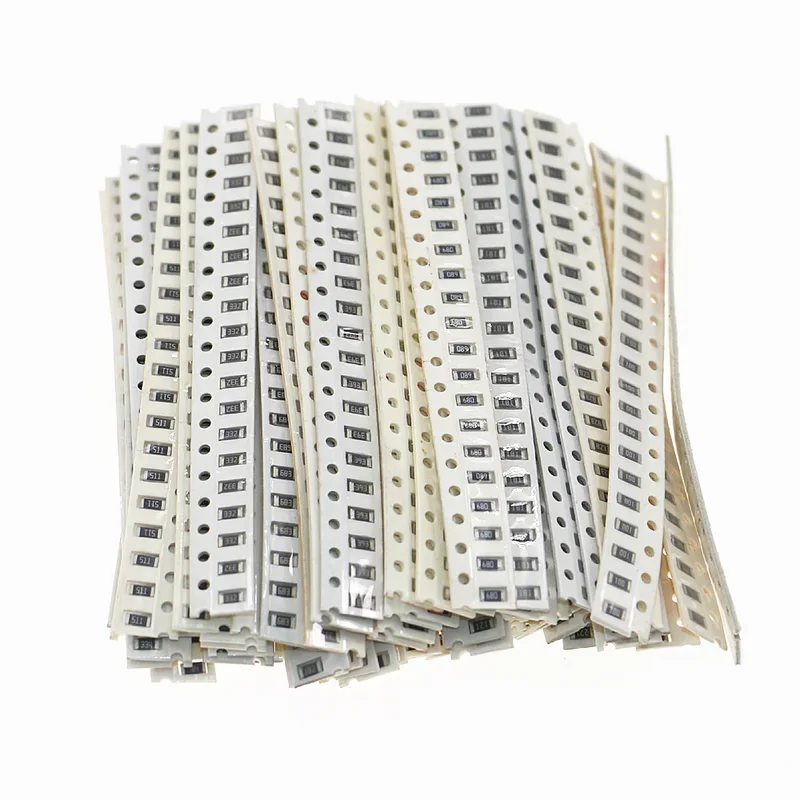 1280 ชิ้น 64 ค่า 1206 ตัวต้านทาน SMD ชุดสารพัน 0 โอห์ม-10 เมตร 5% แพ็ค