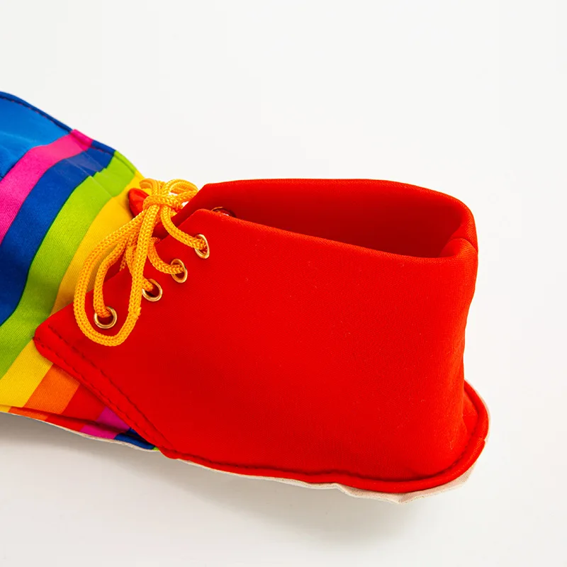 Carnival Party Cosplay Clown Shoes Colorful Stripe Shoes 3Sizes