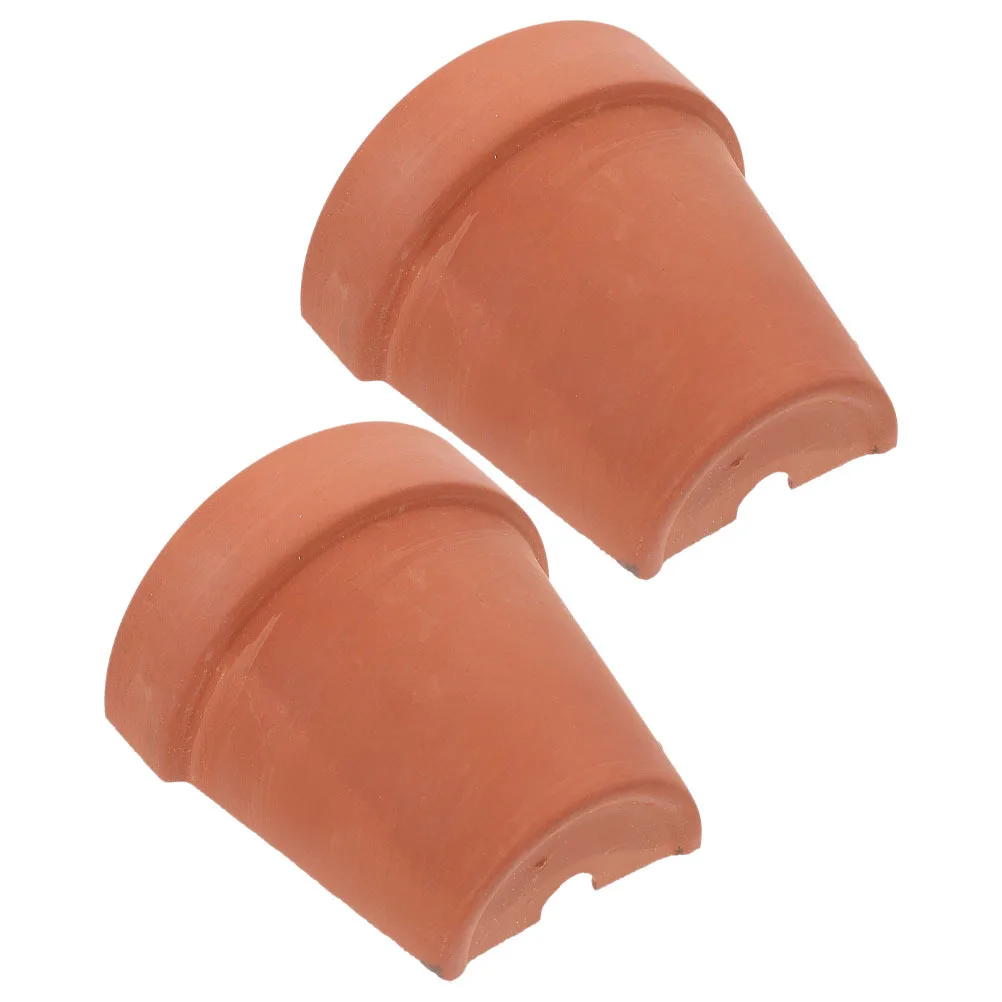 

2Pcs Reptile Hideout Pet Crawling Platform Durable Clay Material Safe for Turtles Lizards Snakes Habitat Environment