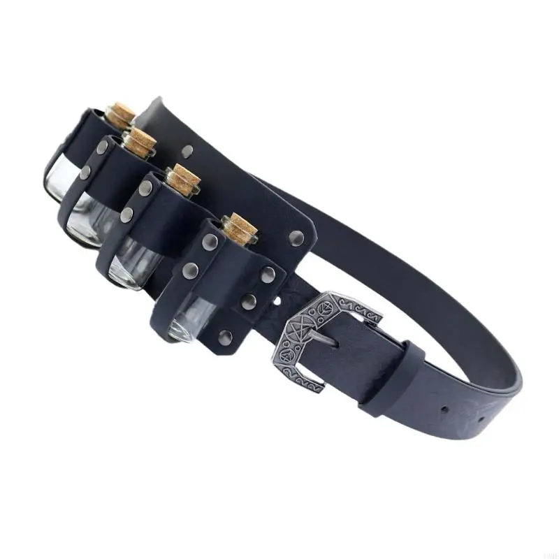 49me Bộ thắt lưng da thời trung cổ Vintage Alchemist Woistband Belt Vành đai cho cosplay và phụ kiện trang phục cổ điển