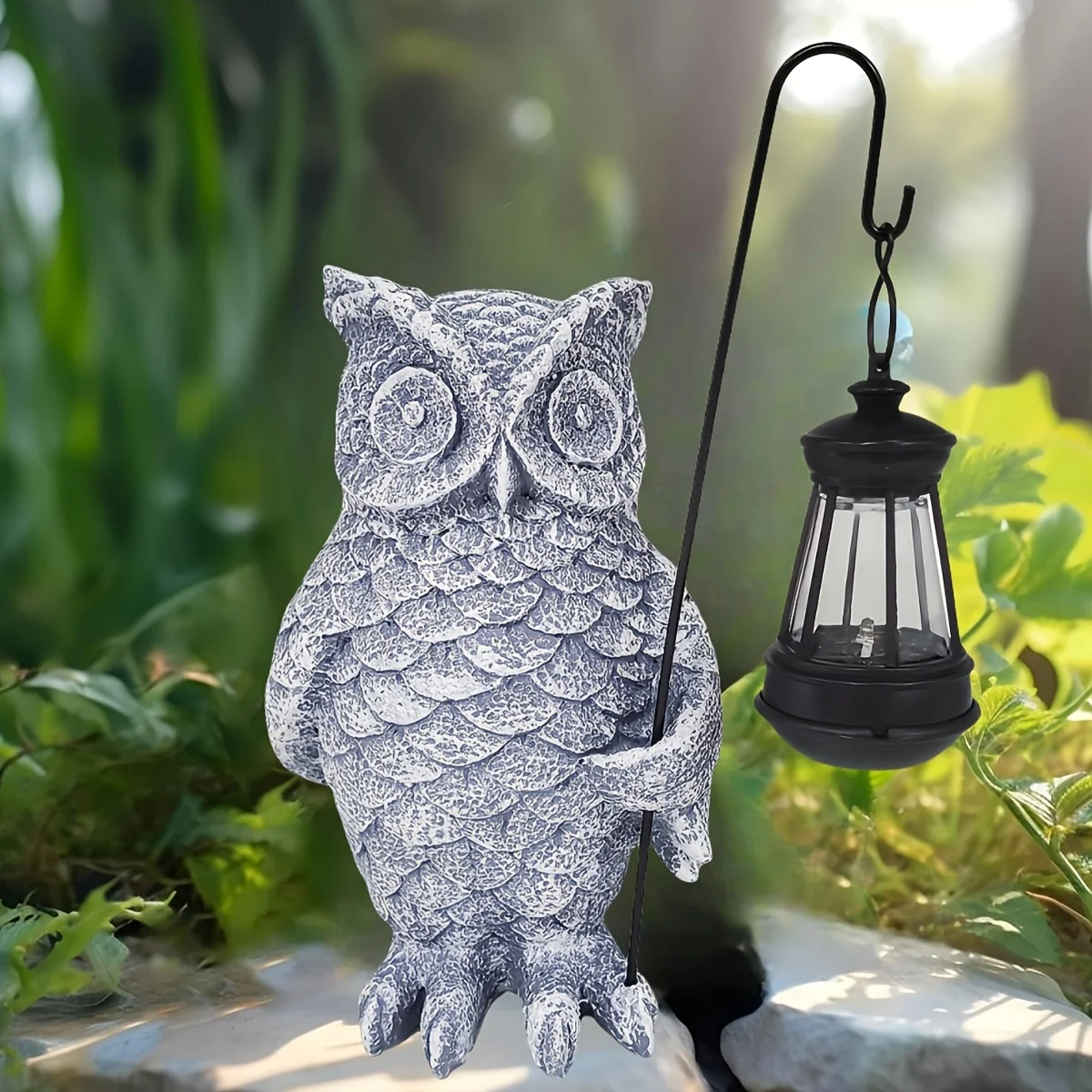 

Солнечные фонари Декор для сада на открытом воздухе, Свет солнечной статуи совы на открытом воздухе, Солнечная садовая статуя Сова с фонариком Фигурка Свет, для Ба