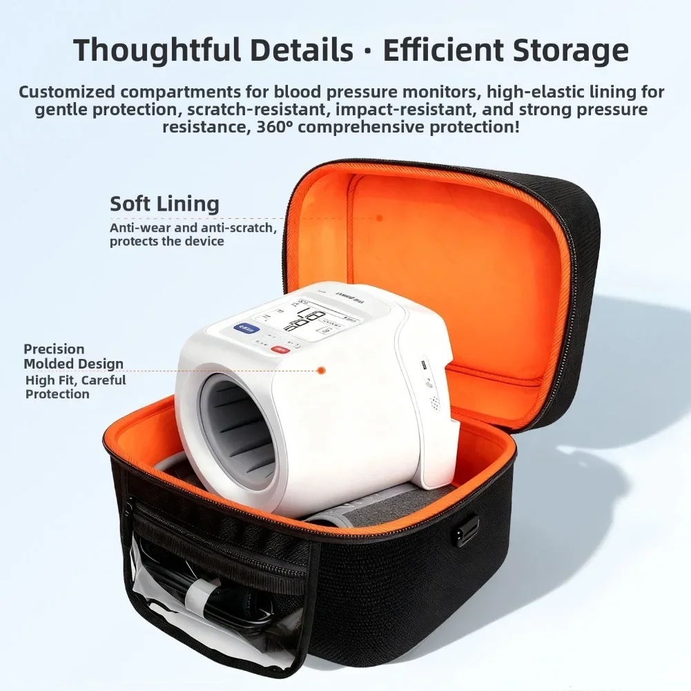 

Сумка для хранения мониторов артериального давления 31x21x25 см EVA 360 ° Защитная сумка для электронного измерительного прибора, замена аксессуаров