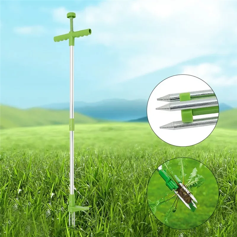 

AB33-Weed Puller Tool Stand Up Weeder Manual Weeding Tool With Long Handle Stand Up Duty Garden Weeding Tool For Garden