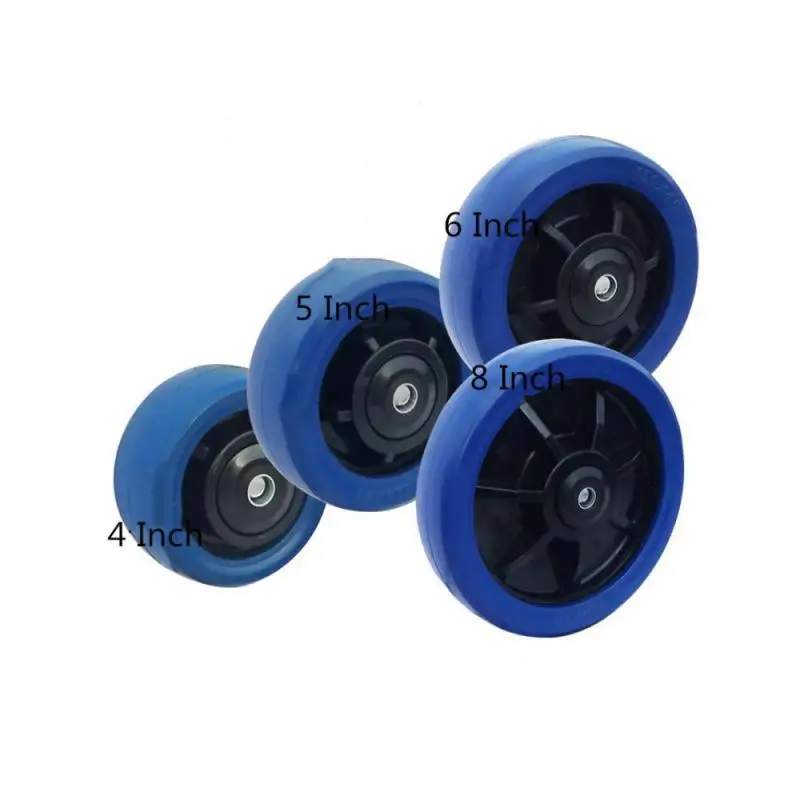 1 Pcs Packing 8 Inch Single Wheel Heavy Caster Duty Rubber Piece Wear Resistant Flat Driver Cart