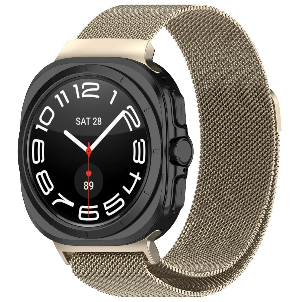 Milanese Watchbands for Samsung Galaxy Watch Ultra 47mm Stainless Steel No Gaps Magnetic Bracelet for Galaxy Watch 7 Ultra Strap