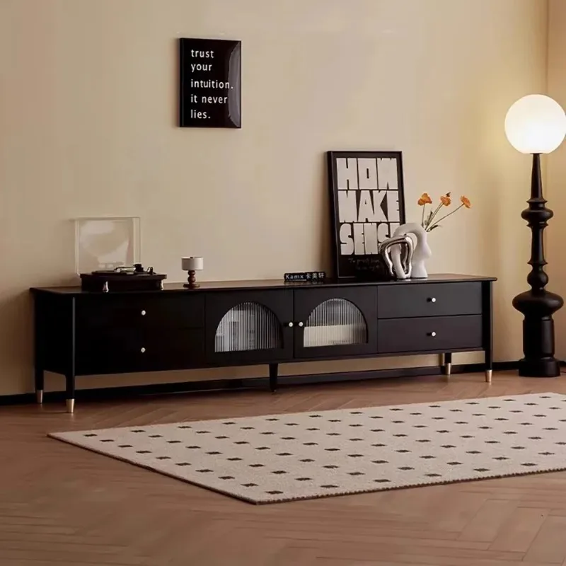 Retro Premium Tv Stand Elegant Luxury Drawer Vintage Tv Stand Fashionable Aesthetic Muebles Televisor Living Room Furniture
