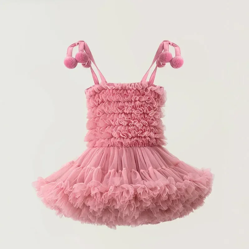 Vestido Tutu para Meninas, Baby Ball Gown, Princess Party Vestido, Casual Ruffled Bubble, Vestidos de Fotografia, Roupas Infantis