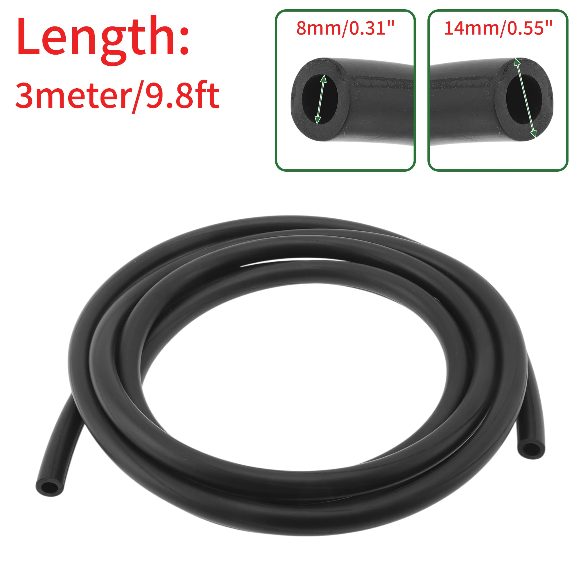

UXCELL Lubricating Oil Hoses 8mm/0.31" 14mm/0.55" 3m/9.8ft Water Hose Pipe Tubing