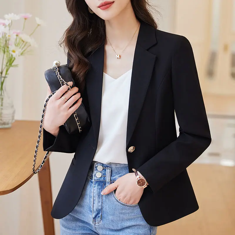 بدلة ort White Jaet للسيدات ذات حواف الخصر احترافية غير رسمية لربيع 2025 وصل حديثًا #1