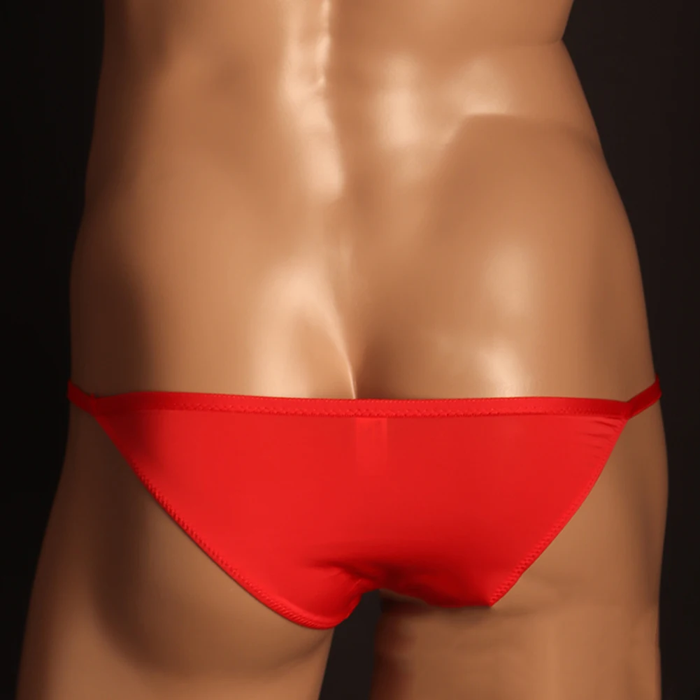 

Breathable Material Low Waist Pouch Panties Ice Silk Briefs Daily Wear High Stretch Low Waist Night Wear Nylon Fabric