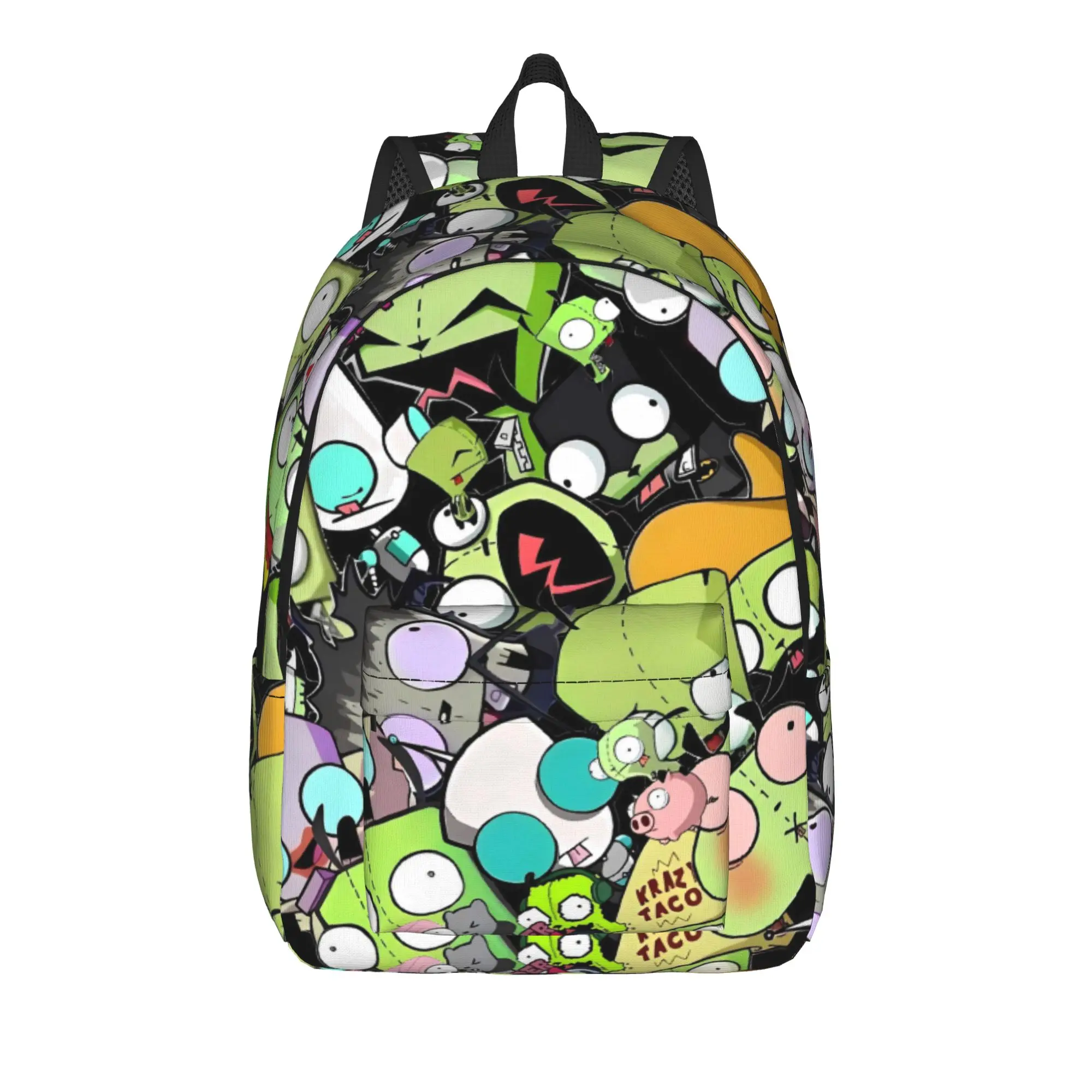 Invaders Zims Movie Backpack  Daily Backpacks Boy Girl Streetwear School Bags Custom Print Rucksack