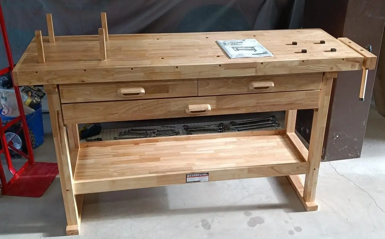 

Workbench with 3 Drawers 60 Hardwood Surface Please note that this now is one large drawer on the bottom rather than 2 smaller