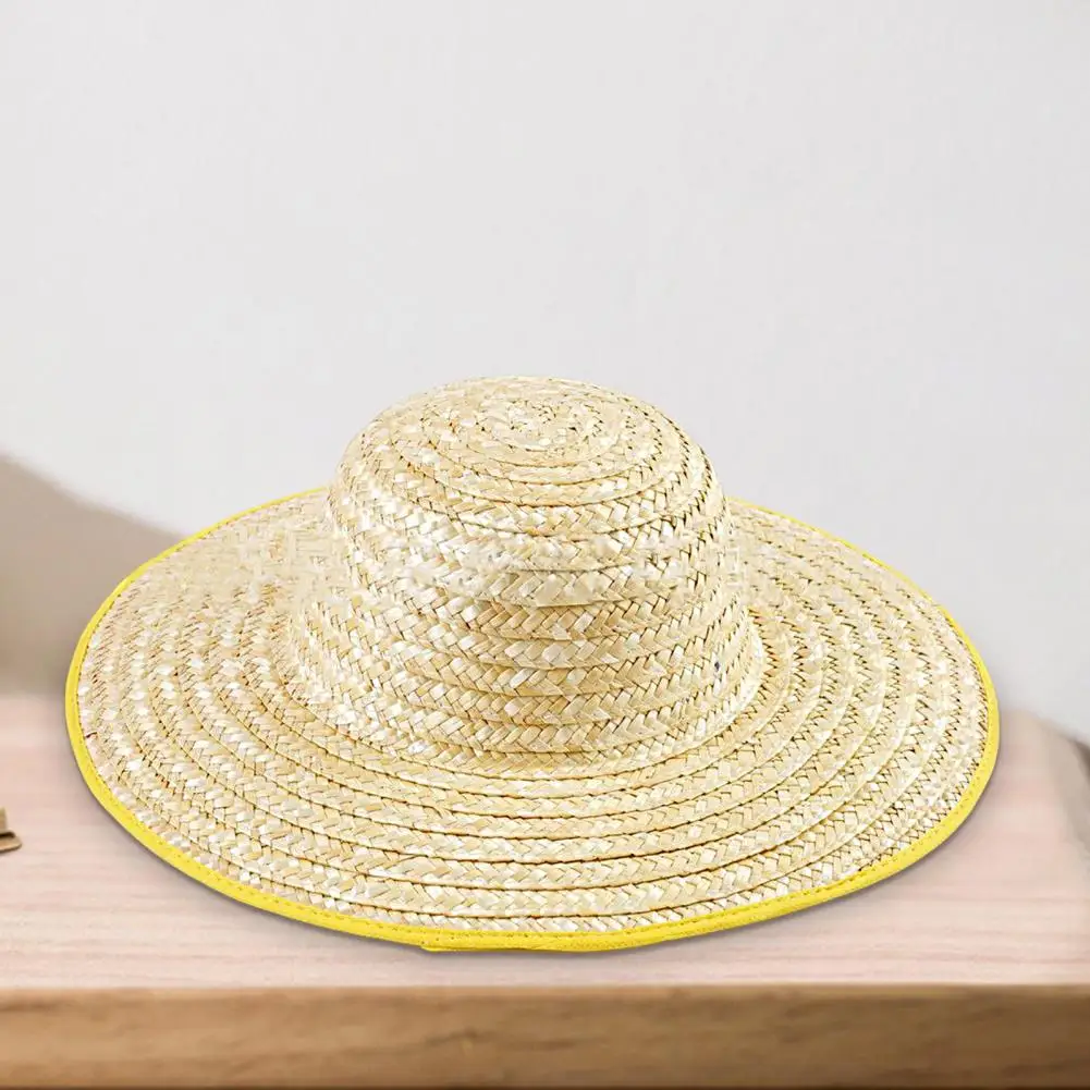 Straw Hat Breathable Big-brimmed Convenient Anti-UV Sunproof Sunshade Hat for Fishing