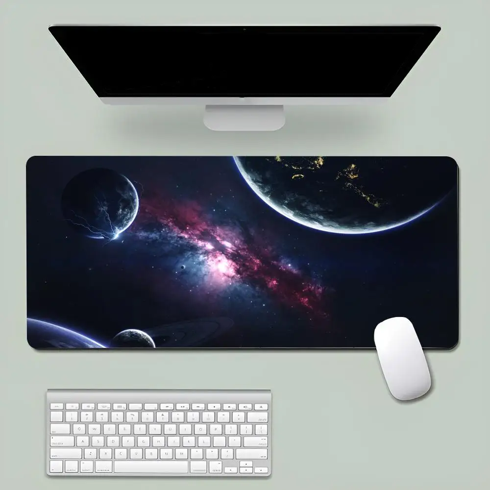 universe Mouse Pad LargeDesk Protector Mat PU Leather Mouse Pad Desktop Keyboard Desk Pad  PC Accessories